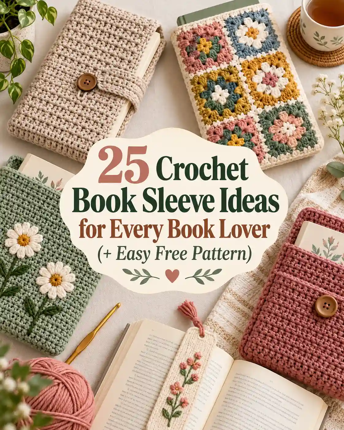 25 Crochet Book Sleeve Ideas for Every Book Lover