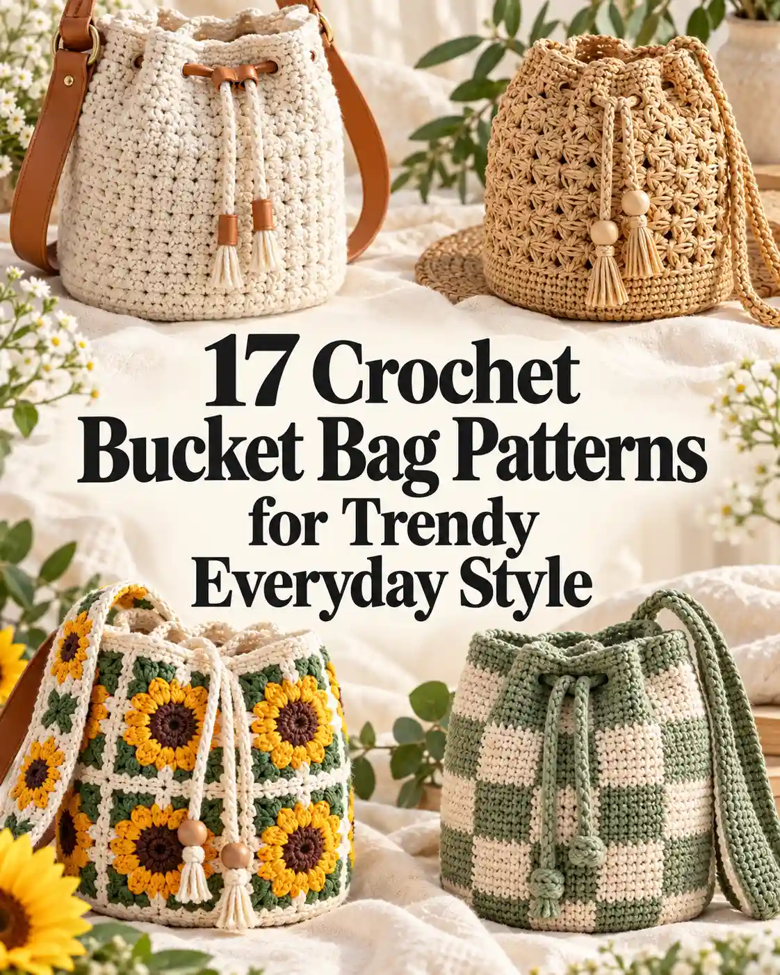 17 Crochet Bucket Bag Patterns for Trendy Everyday Style