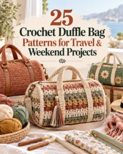 25 Crochet Duffle Bag Patterns for Travel & Weekend Projects