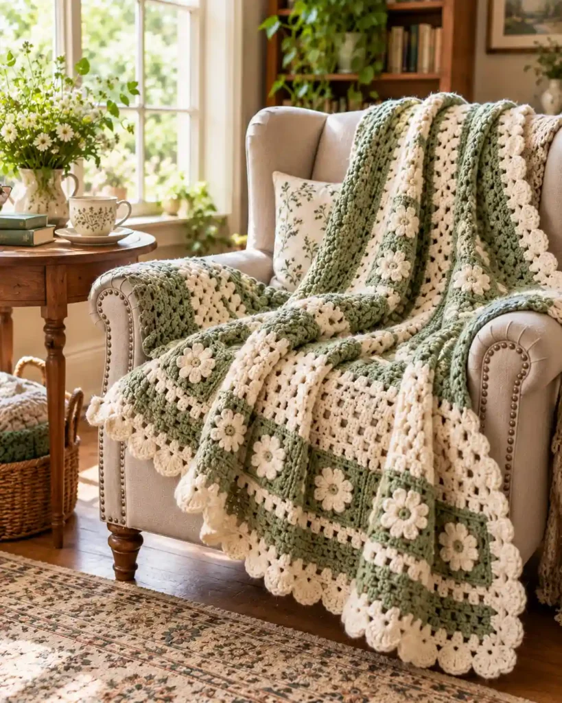 soft crochet lap blanket for grandma
