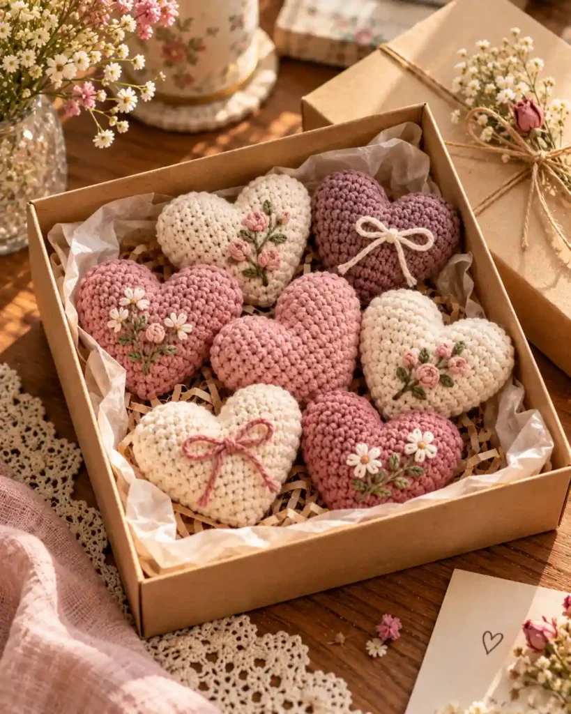 crochet heart keepsake gifts for grandma