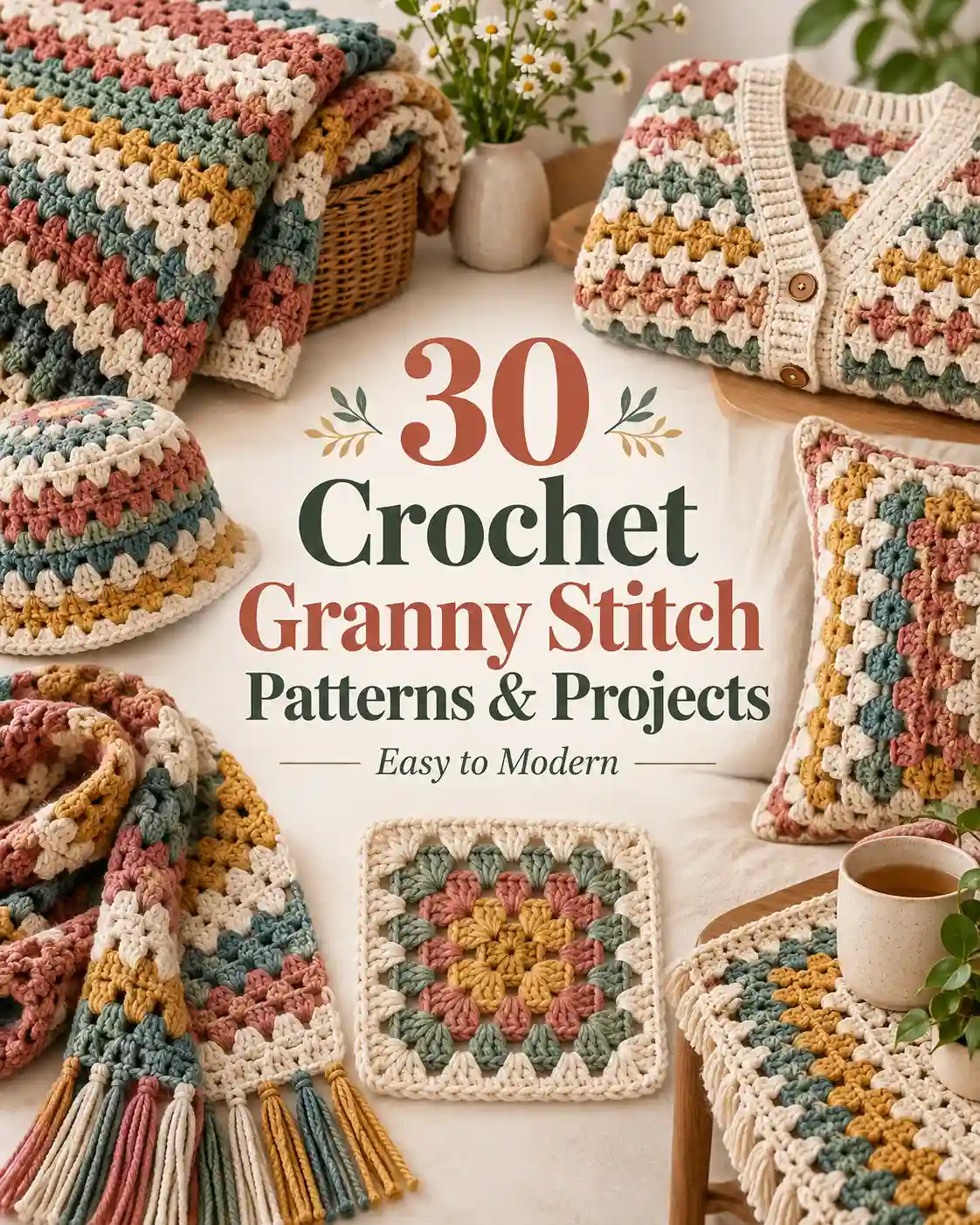30 Crochet Granny Stitch Patterns & Projects (Easy to Modern)