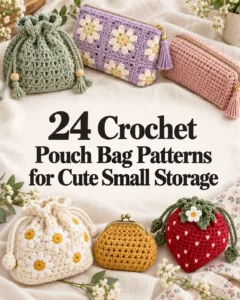 24 Crochet Pouch Bag Patterns for Cute Small Storage