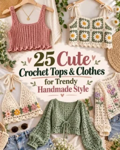 25 Cute Crochet Tops & Clothes for Trendy Handmade Style