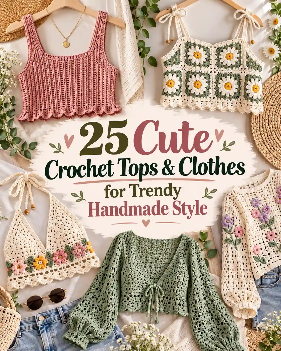 25 Cute Crochet Tops & Clothes for Trendy Handmade Style