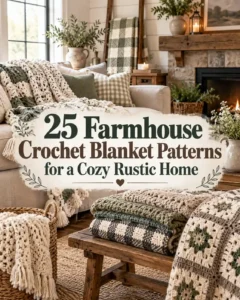 25 Farmhouse Crochet Blanket Patterns for a Cozy Rustic Home