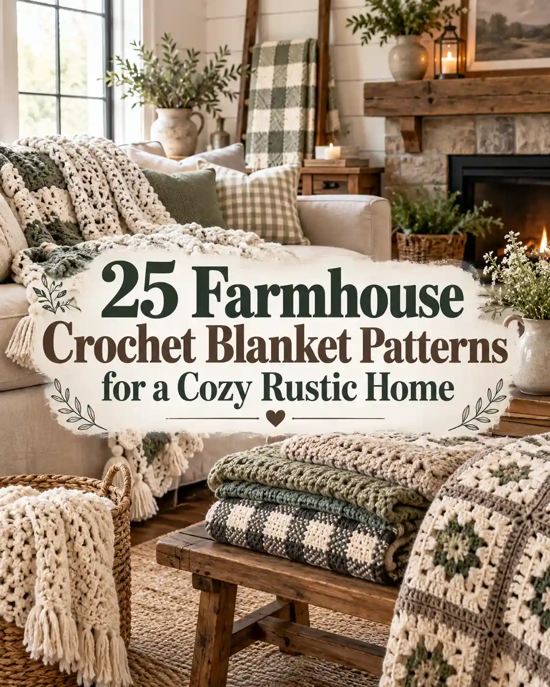 25 Farmhouse Crochet Blanket Patterns for a Cozy Rustic Home