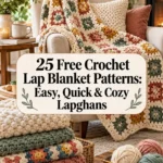 25 Free Crochet Lap Blanket Patterns: Easy, Quick & Cozy Lapghans