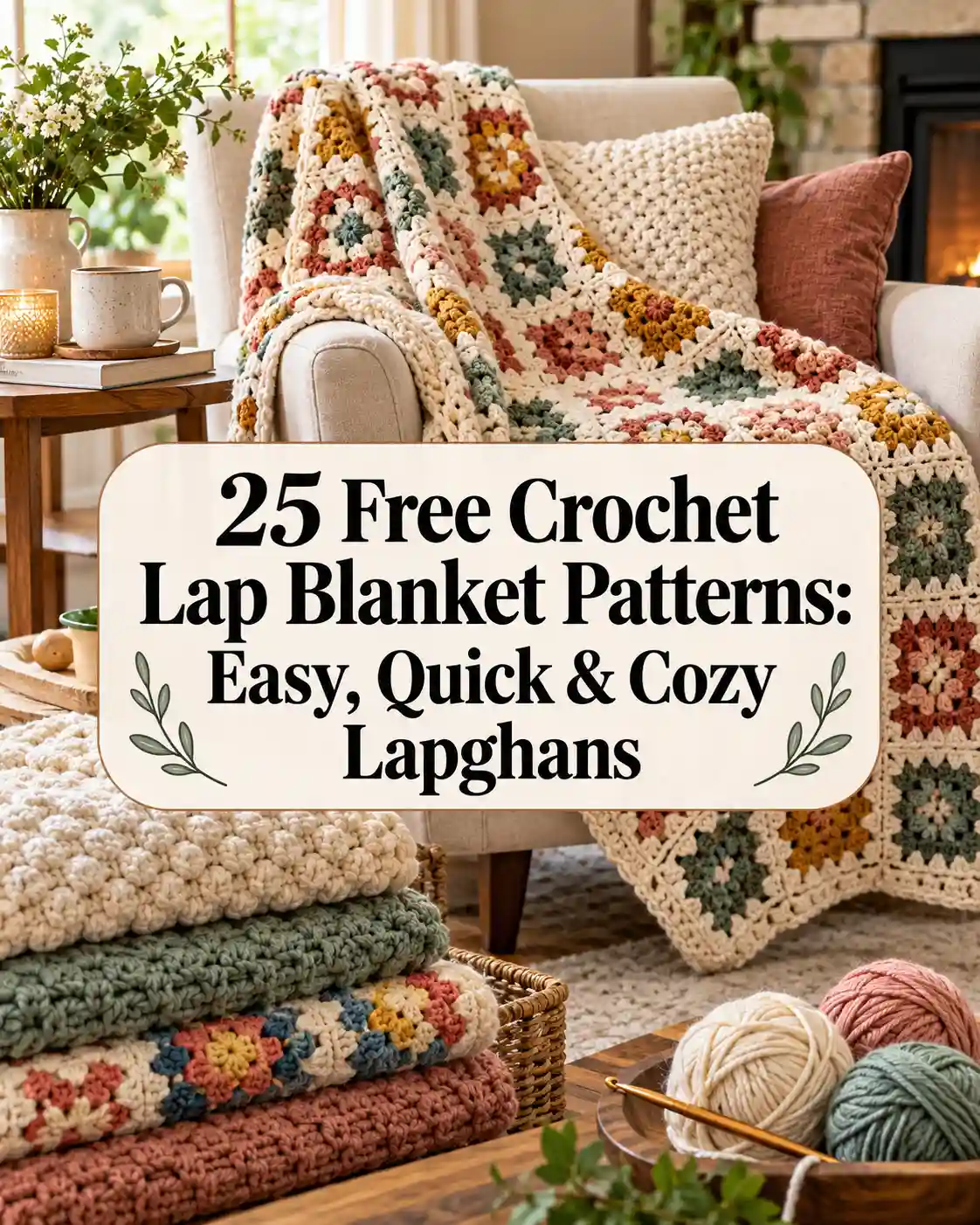 25 Free Crochet Lap Blanket Patterns: Easy, Quick & Cozy Lapghans