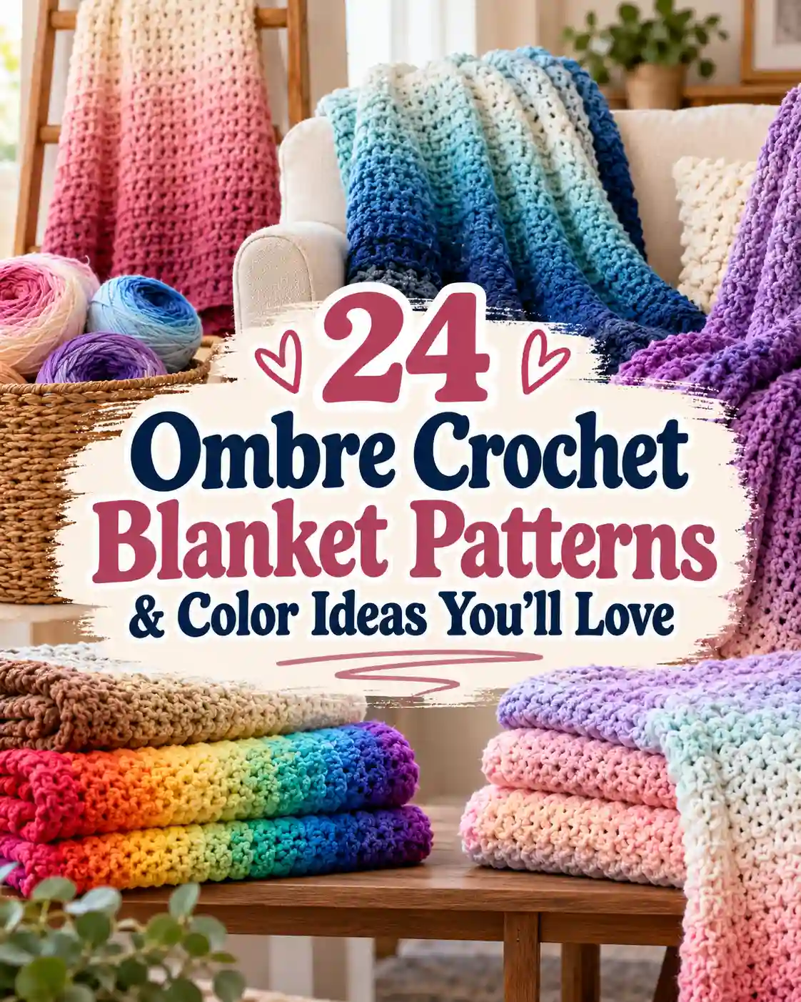 24 Ombre Crochet Blanket Patterns & Color Ideas You’ll Love