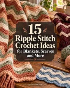 15 Ripple Stitch Crochet Ideas for Blankets, Scarves and More