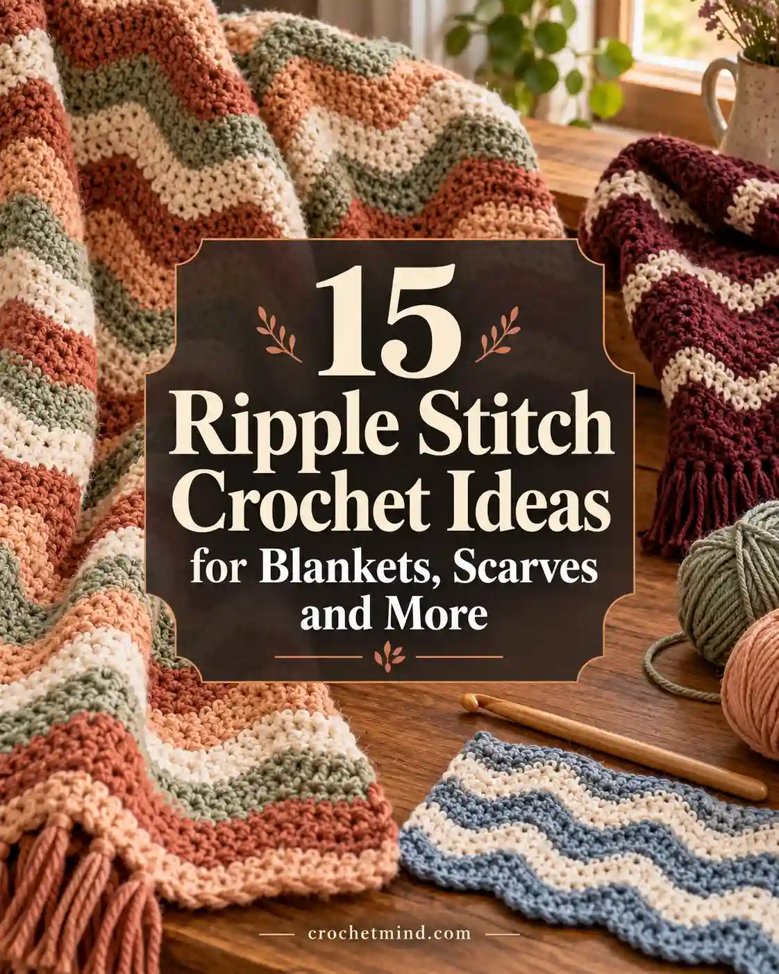 15 Ripple Stitch Crochet Ideas for Blankets, Scarves and More