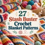27 Stash Buster Crochet Blanket Patterns (Free & Easy Ideas)
